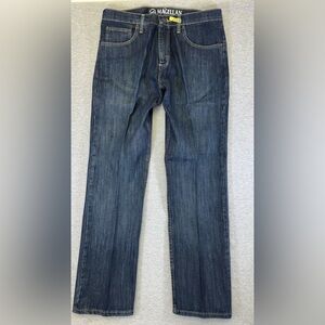 Magellan Outdoors Men's Dark Blue Straight Jeans 33x30